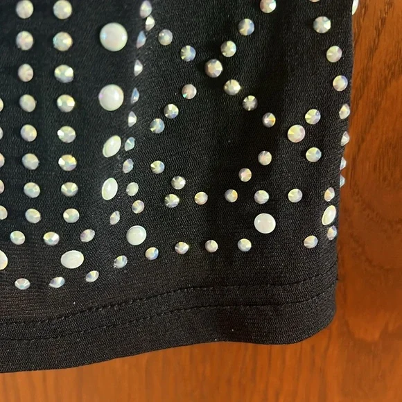 Xtaren Black and White Embellished Top - Picture 4 of 5